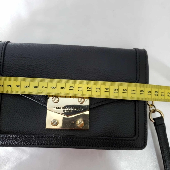 Karl Lagerfeld Paris crossbody black mini bag - Picture 10 of 12